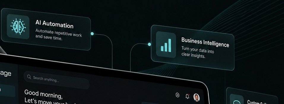 Technology artwork from the Grostage company profile